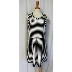 MADEWELL STRIPED AFTERNOON DRESS BLACK SIZE XL G2854 $98